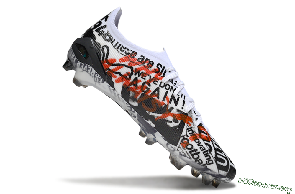 Puma Ultra Ultimate FG Football Boots - Black/White/Red 4