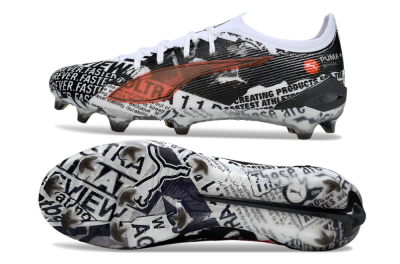 Puma Ultra Ultimate FG Football Boots - Black/White/Red