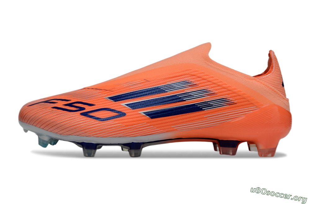 Adidas F50 Elite Laceless FG Football Boots - Red/Blue/Silver 3