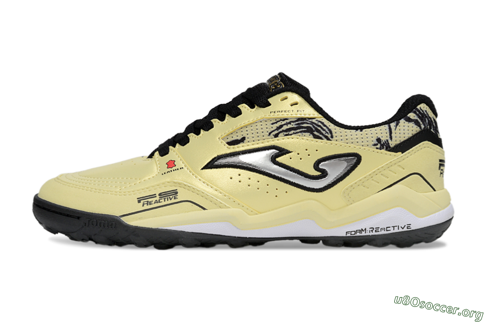 Joma Top Flex TF Football Shoes - Yellow/Silver/Black 3
