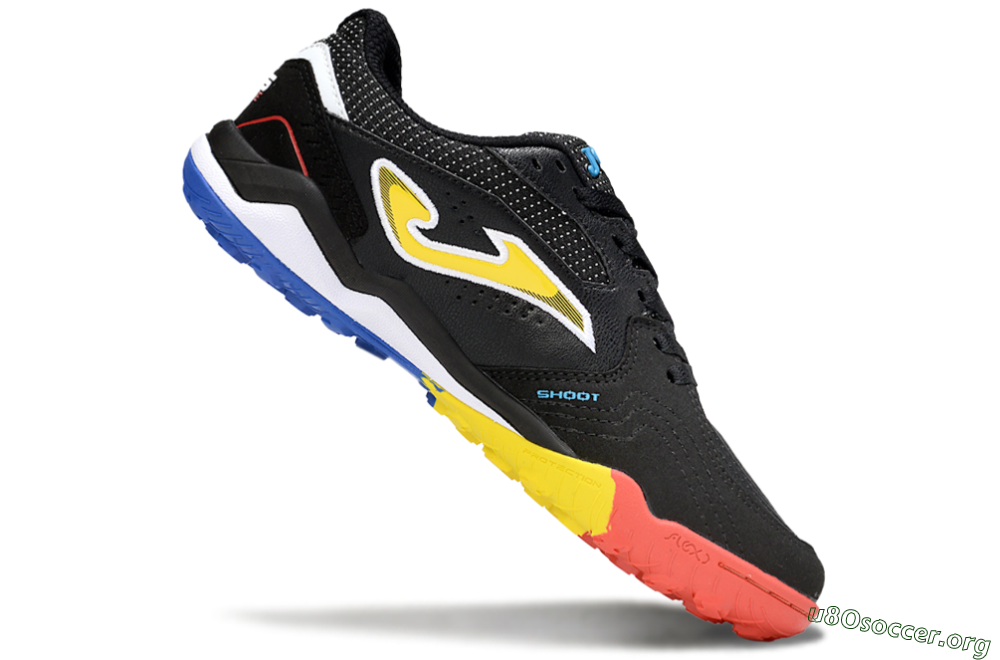 Joma Top Flex TF Football Shoes - Black/Yellow/Red 4