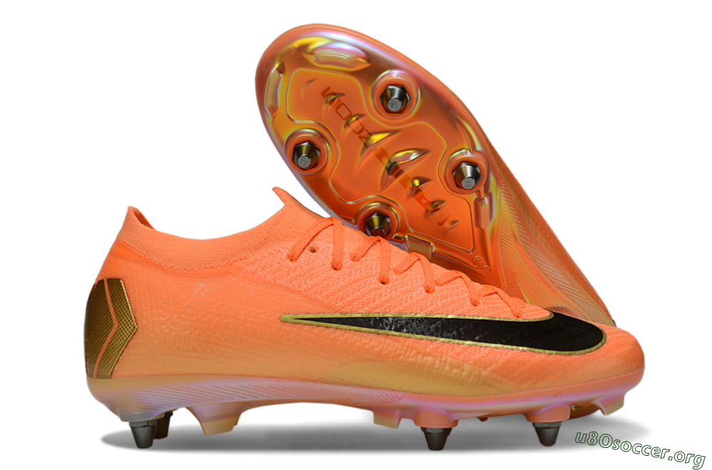 Nike Air Zoom Mercurial Vapor 16 Elite SG Football Boots - Red/Black/Gold 2