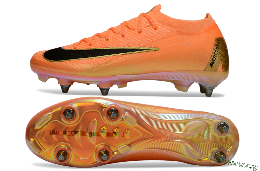 Nike Air Zoom Mercurial Vapor 16 Elite SG Football Boots - Red/Black/Gold 1