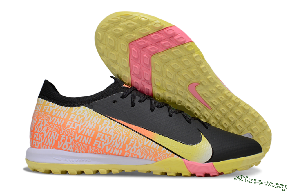 Nike Air Zoom Mercurial Vapor 16 Elite TF Football Shoes - Black/Yellow/White 2