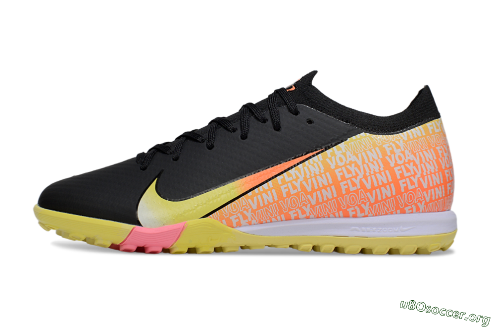 Nike Air Zoom Mercurial Vapor 16 Elite TF Football Shoes - Black/Yellow/White 3