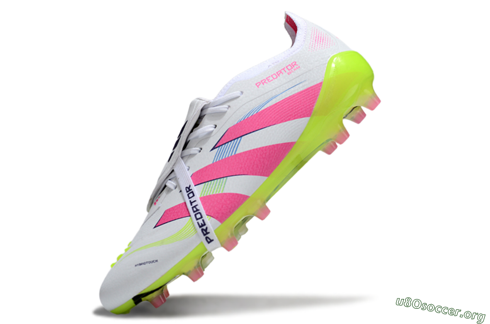 Adidas Predator 25 Elite Foldover Tongue AG Football Boots - White/Pink/Yellow 5