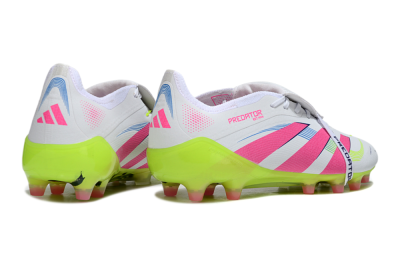 Adidas Predator 25 Elite Foldover Tongue AG Football Boots - White/Pink/Yellow
