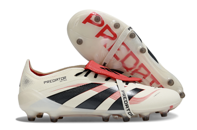 Adidas Predator 25 Elite Foldover Tongue AG Football Boots - White/Black/Red