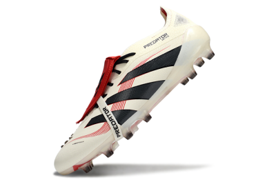 Adidas Predator 25 Elite Foldover Tongue AG Football Boots - White/Black/Red