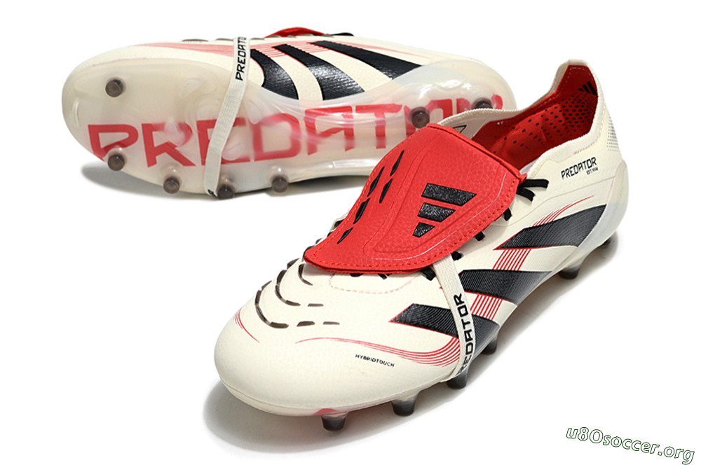 Adidas Predator 25 Elite Foldover Tongue AG Football Boots - White/Black/Red 0