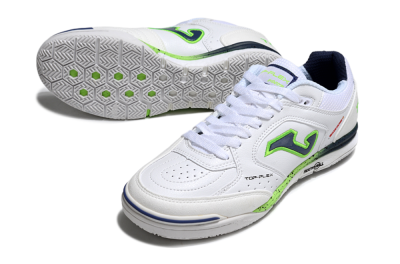 Joma Top Flex IC Football Shoes - White/Blue/Yellow