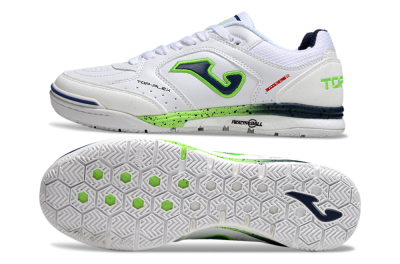 Joma Top Flex IC Football Shoes - White/Blue/Yellow