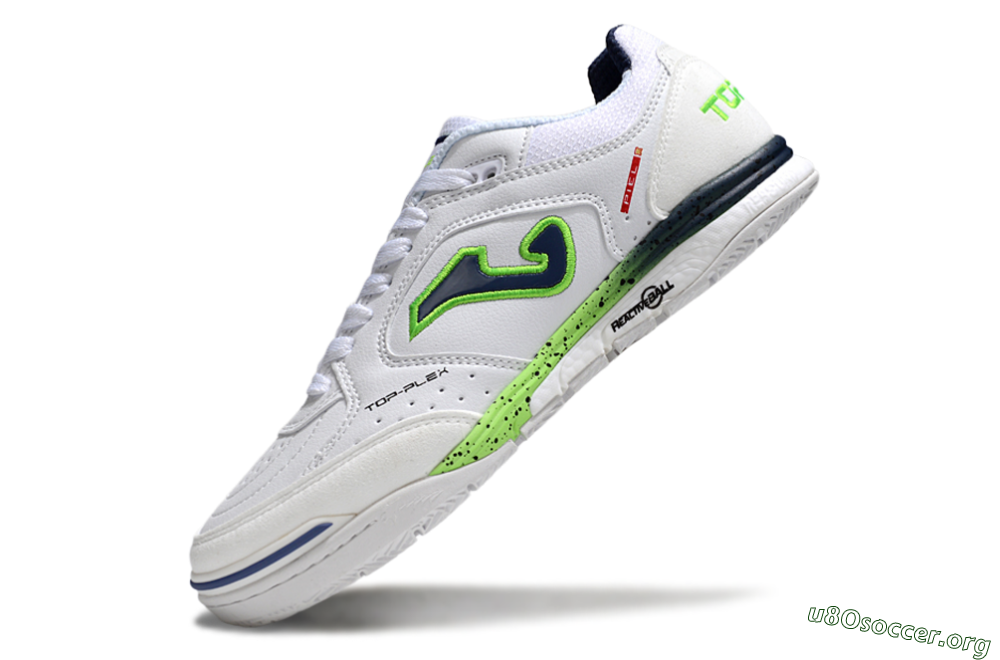 Joma Top Flex IC Football Shoes - White/Blue/Yellow 5
