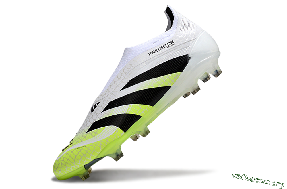 Adidas Predator 25 Elite Laceless FG Football Boots - White/Black/Yellow 5