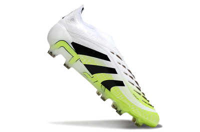 Adidas Predator 25 Elite Laceless FG Football Boots - White/Black/Yellow