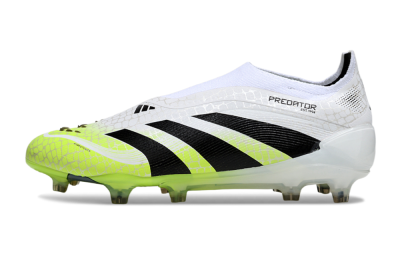 Adidas Predator 25 Elite Laceless FG Football Boots - White/Black/Yellow