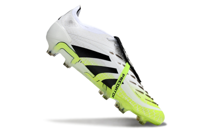 Adidas Predator 25 Elite Foldover Tongue FG Football Boots - White/Black/Yellow