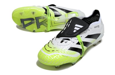 Adidas Predator 25 Elite Foldover Tongue FG Football Boots - White/Black/Yellow