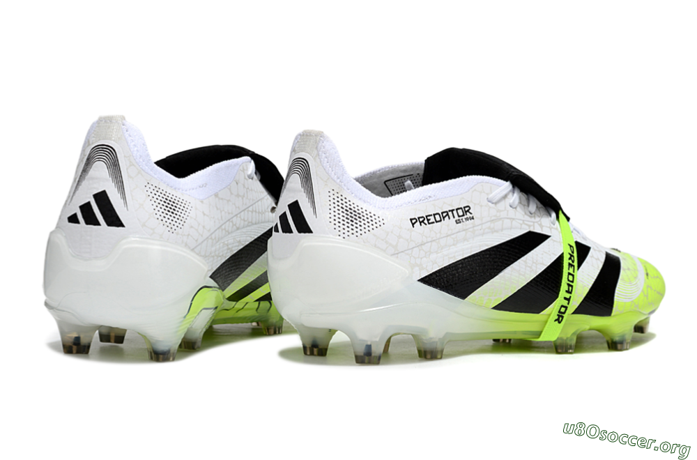 Adidas Predator 25 Elite Foldover Tongue FG Football Boots - White/Black/Yellow 6