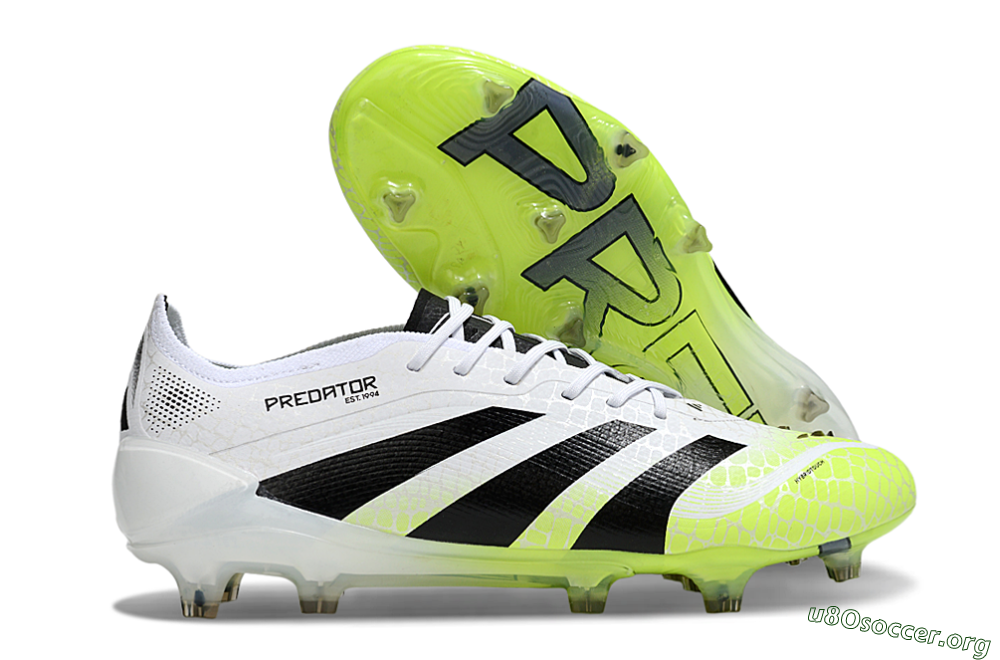 Adidas Predator 25 Elite FG Football Boots - White/Black/Yellow 2