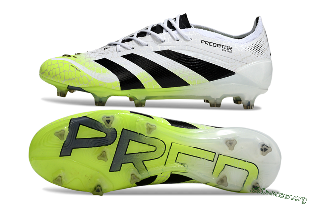 Adidas Predator 25 Elite FG Football Boots - White/Black/Yellow 1