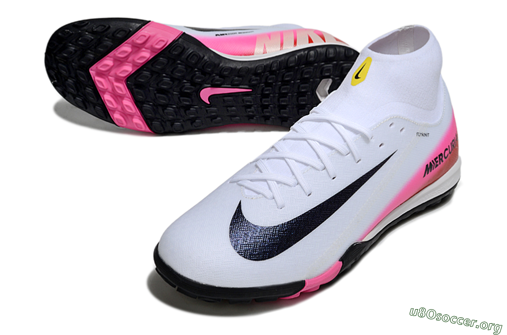 Nike Air Zoom Mercurial Superfly 10 Academy TF Football Shoes - White/Black/Pink 0