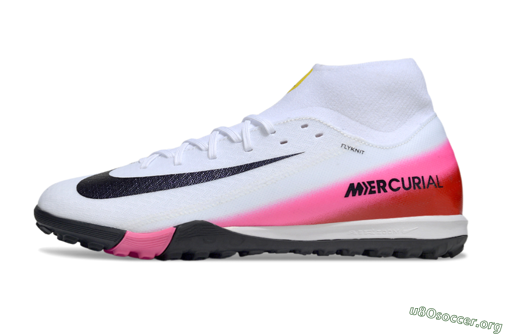 Nike Air Zoom Mercurial Superfly 10 Academy TF Football Shoes - White/Black/Pink 3