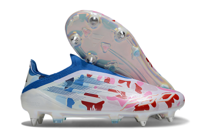 Adidas F50 Elite Laceless SG Football Boots - Pink/Whtie/Blue/Red
