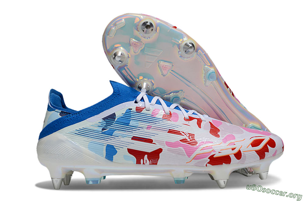 Adidas F50 Elite SG Football Boots - Pink/Whtie/Blue/Red 2