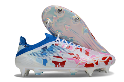 Adidas F50 Elite SG Football Boots - Pink/Whtie/Blue/Red