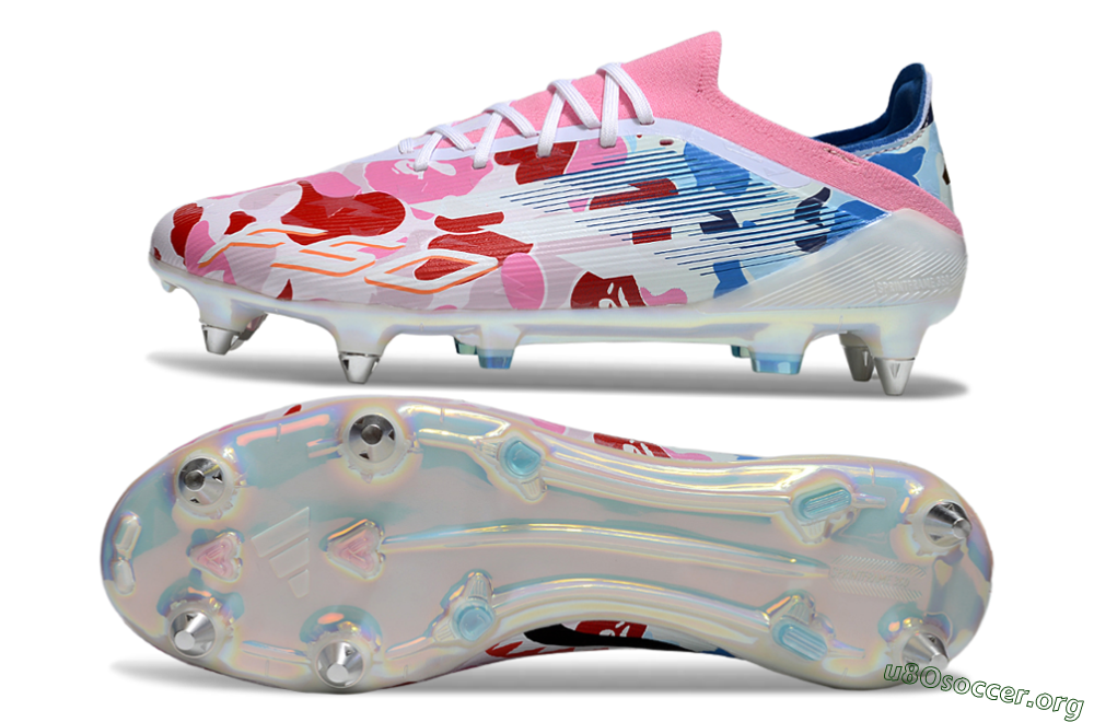 Adidas F50 Elite SG Football Boots - Pink/Whtie/Blue/Red 1