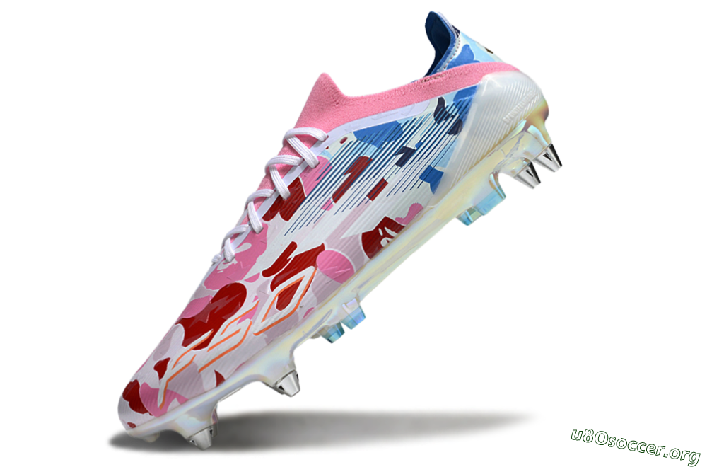 Adidas F50 Elite SG Football Boots - Pink/Whtie/Blue/Red 5