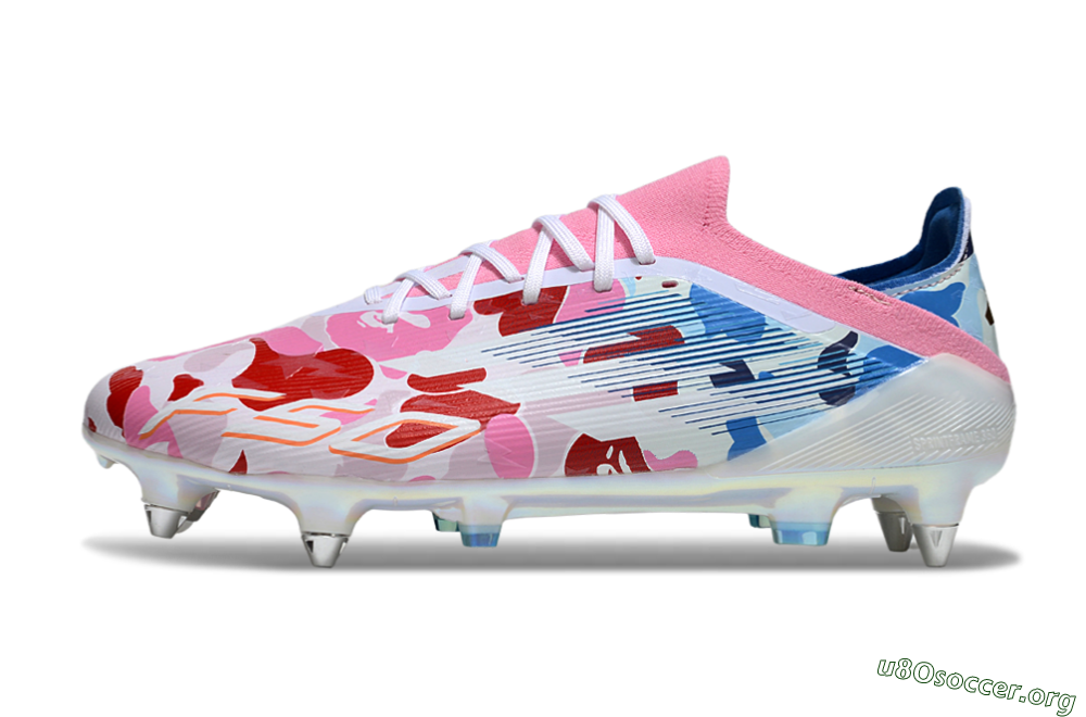 Adidas F50 Elite SG Football Boots - Pink/Whtie/Blue/Red 3