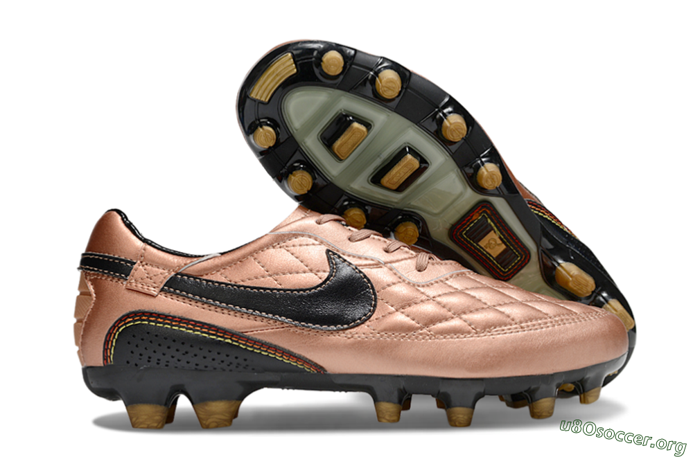 Nike Tiempo Legend R10 Elite FG Football Boots - Gold/Black/Red 2