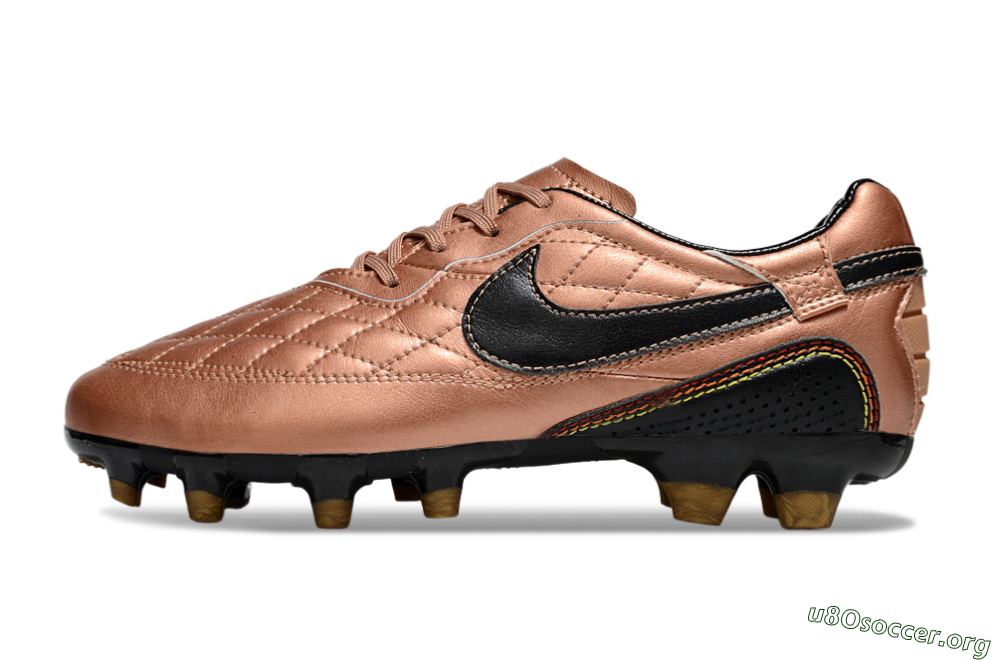 Nike Tiempo Legend R10 Elite FG Football Boots - Gold/Black/Red 3