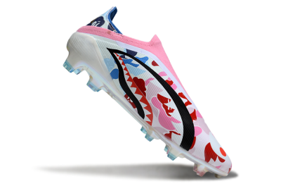 Adidas F50 Elite Laceless FG Football Boots - Pink/Whtie/Blue/Red