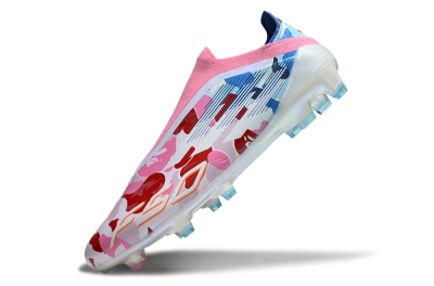Adidas F50 Elite Laceless FG Football Boots - Pink/Whtie/Blue/Red