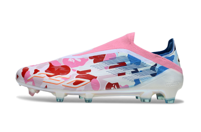 Adidas F50 Elite Laceless FG Football Boots - Pink/Whtie/Blue/Red