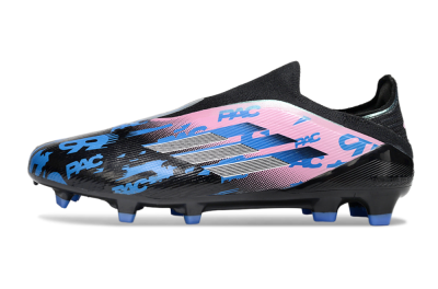 Adidas F50 Elite Laceless FG Football Boots - Black/Blue/Pink