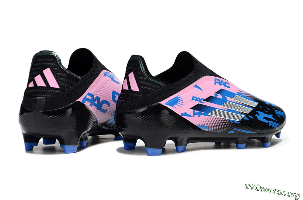 Adidas F50 Elite Laceless FG Football Boots - Black/Blue/Pink 6