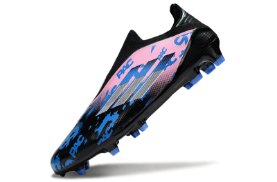 Adidas F50 Elite Laceless FG Football Boots - Black/Blue/Pink
