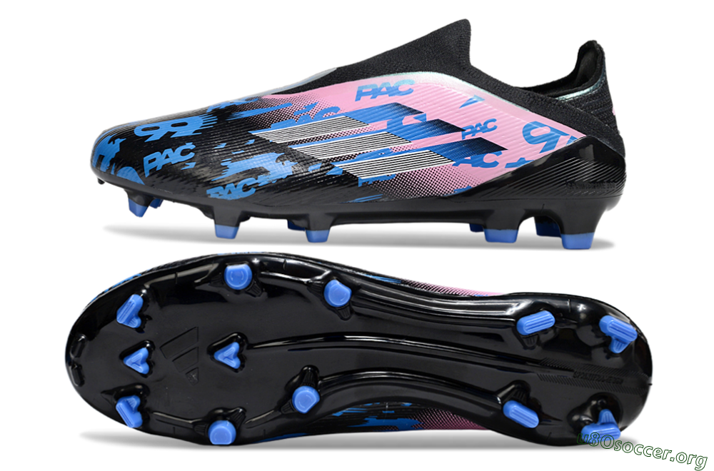 Adidas F50 Elite Laceless FG Football Boots - Black/Blue/Pink 1