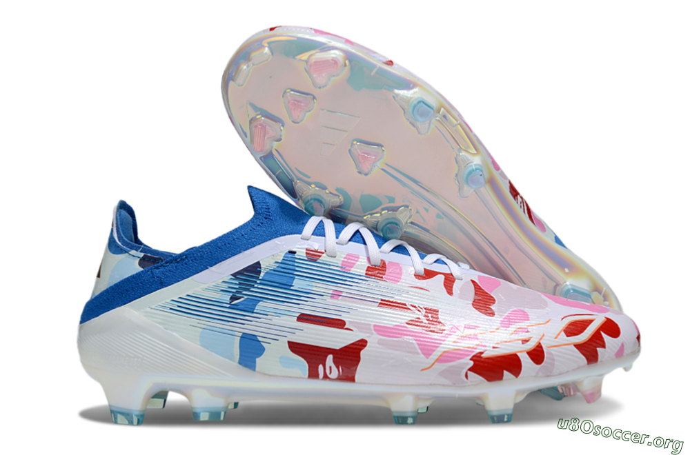 Adidas F50 Elite FG Football Boots - Pink/Whtie/Blue/Red 2