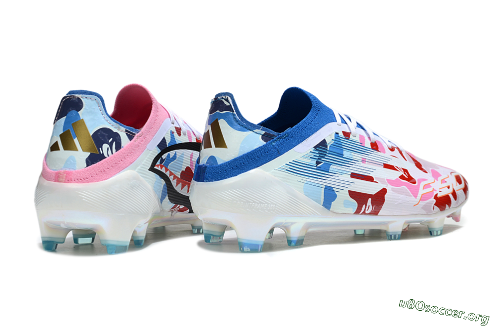 Adidas F50 Elite FG Football Boots - Pink/Whtie/Blue/Red 6