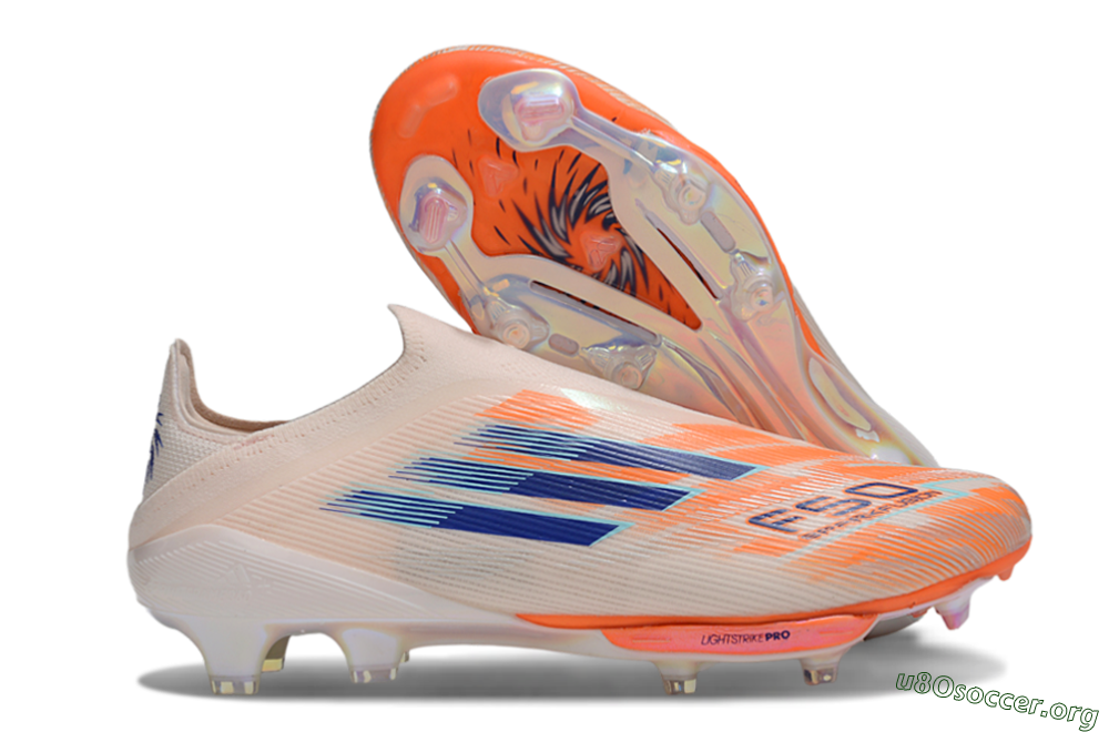 Adidas F50+ Lightstrike Pro Laceless FG Football Boots - Pink/Red/Blue 2