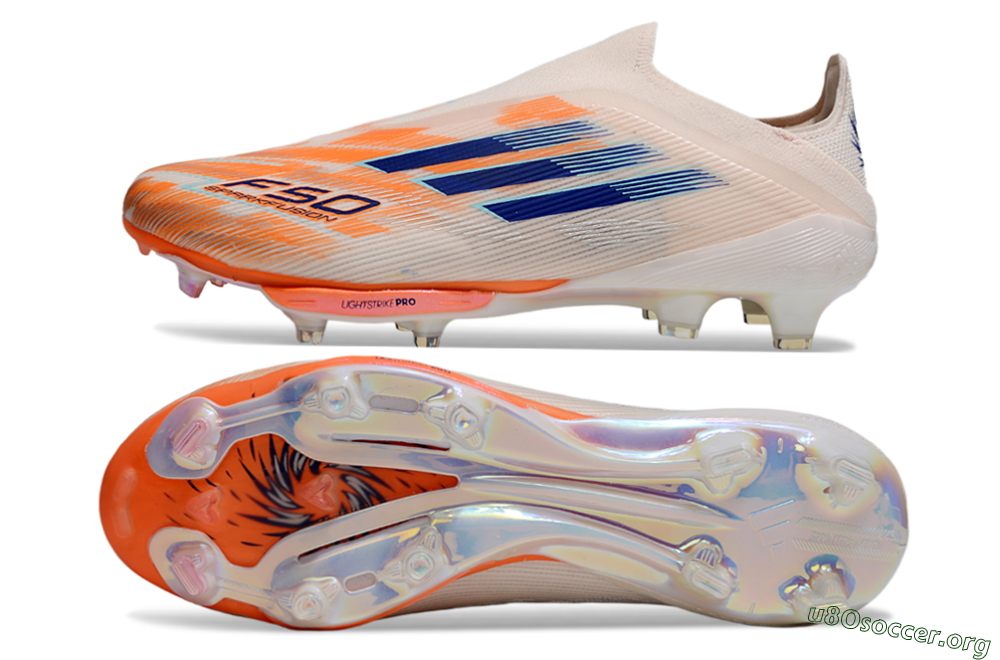 Adidas F50+ Lightstrike Pro Laceless FG Football Boots - Pink/Red/Blue 1