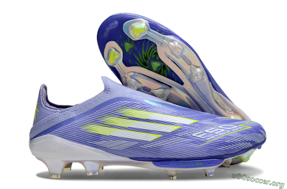 Adidas F50+ Lightstrike Pro Laceless FG Football Boots - Blue/White/Yellow 2