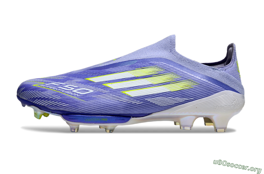 Adidas F50+ Lightstrike Pro Laceless FG Football Boots - Blue/White/Yellow 3
