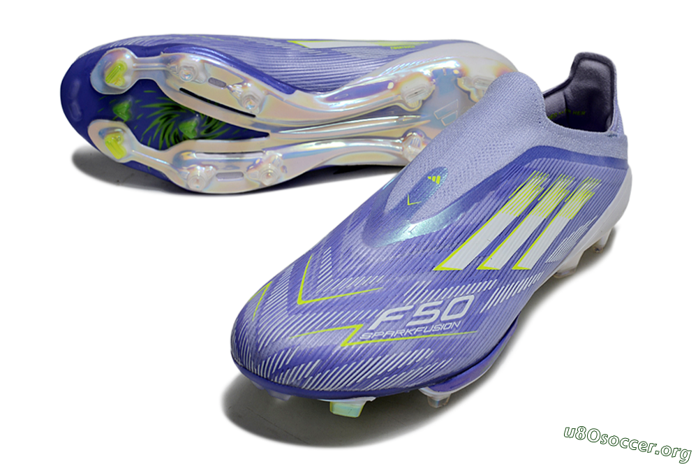 Adidas F50+ Lightstrike Pro Laceless FG Football Boots - Blue/White/Yellow 0