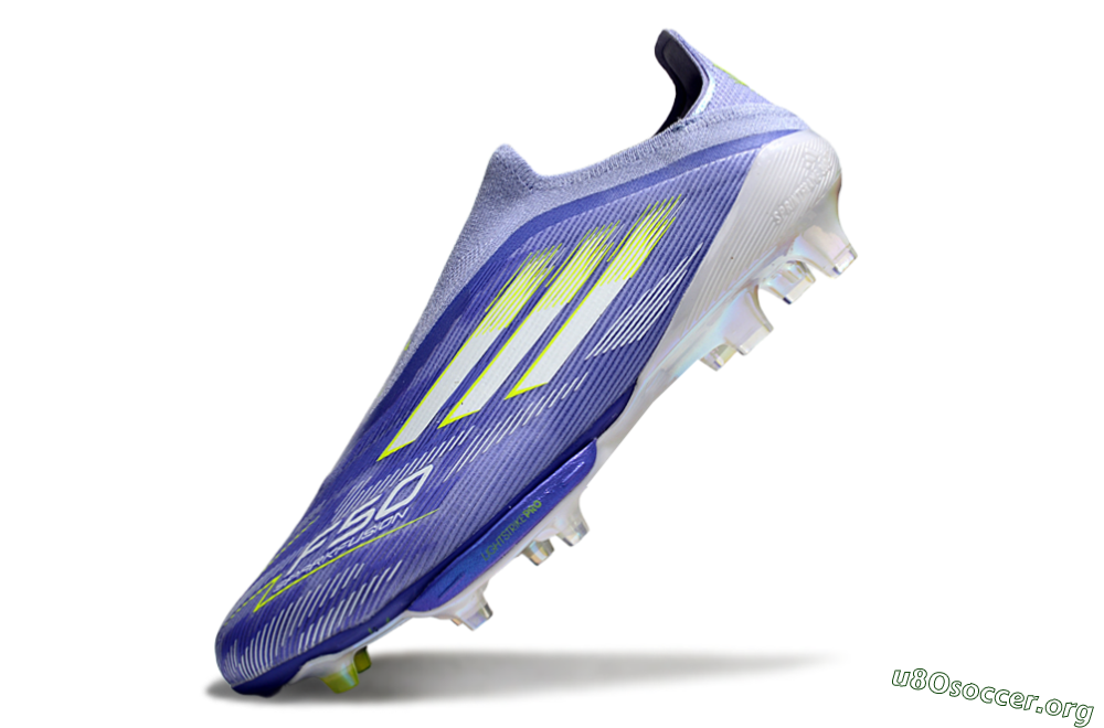 Adidas F50+ Lightstrike Pro Laceless FG Football Boots - Blue/White/Yellow 5